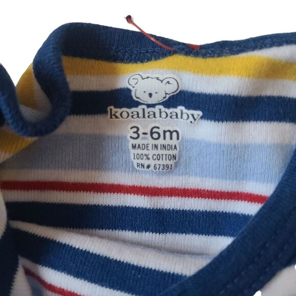 Multi-Brand Onesies Set Of Three Multi-Colored Stripes Sz 3 - 6 Mos - Picture 12 of 14
